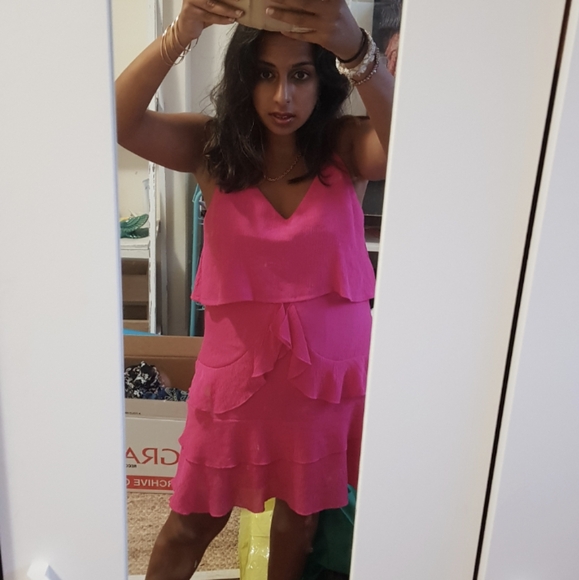 Hot Pink flirty dress - Picture 1 of 6